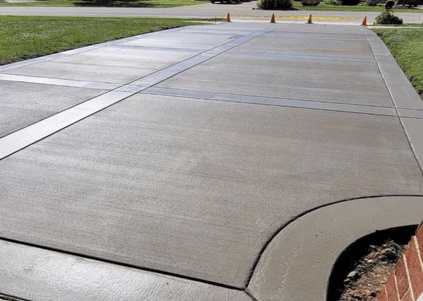 Concrete driveway installation in Tyler TX