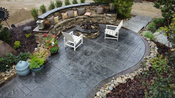 Decorative stamped concrete in Tyler TX